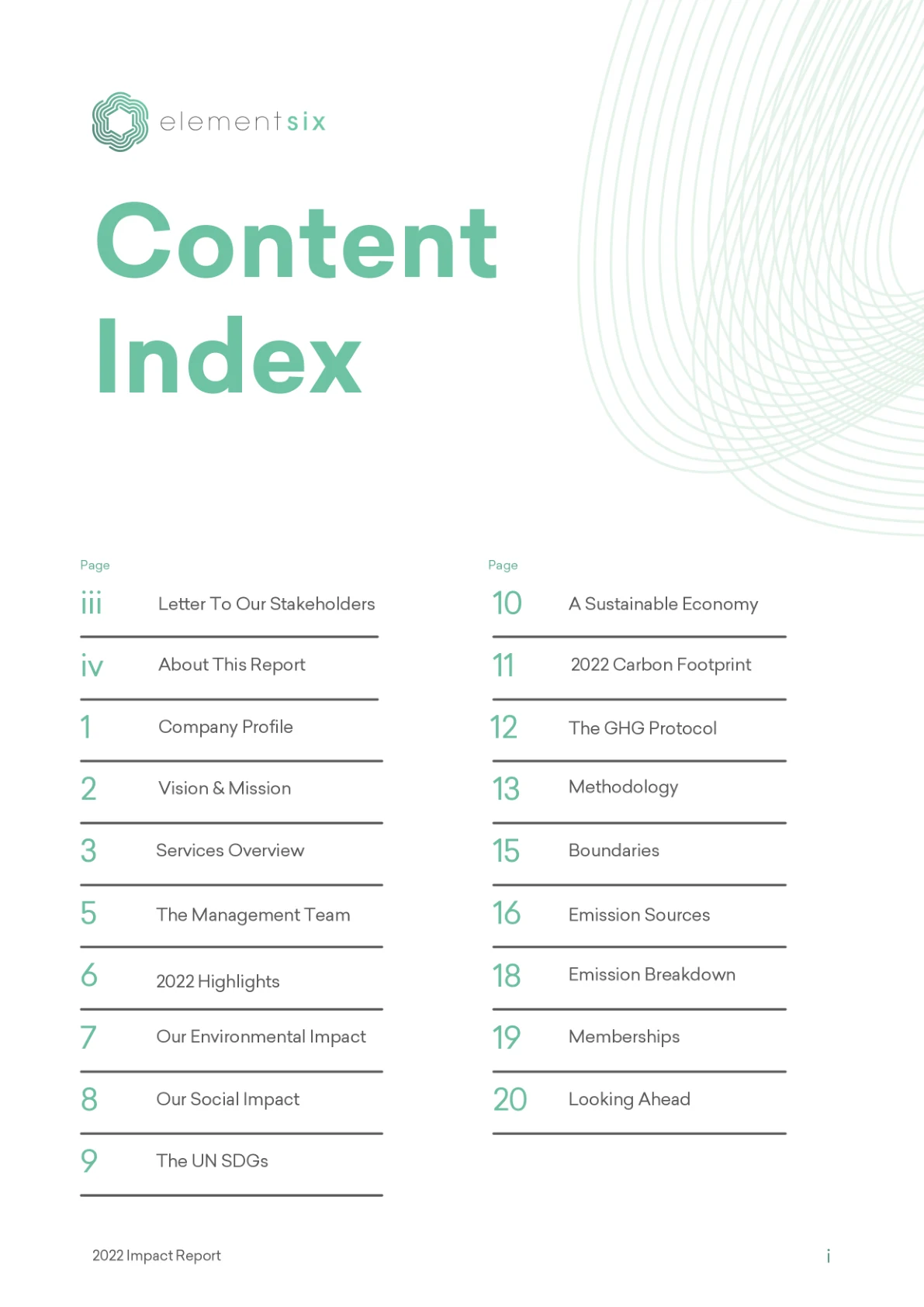 2022 Impact Report — page 2 of 26. Open the PDF for selectable text.