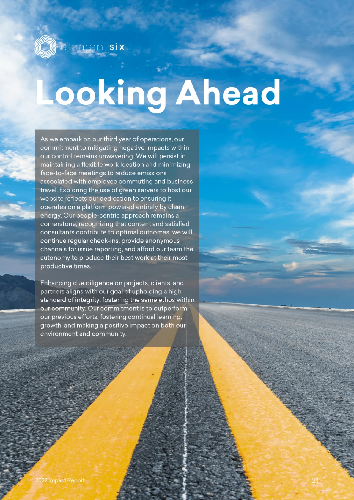 2022 Impact Report — page 25 of 26. Open the PDF for selectable text.